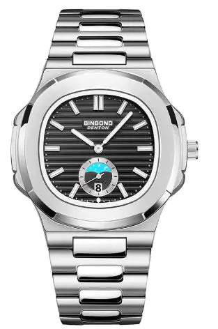 Relógio de Quartzo com Pulseira de Aço Retrô