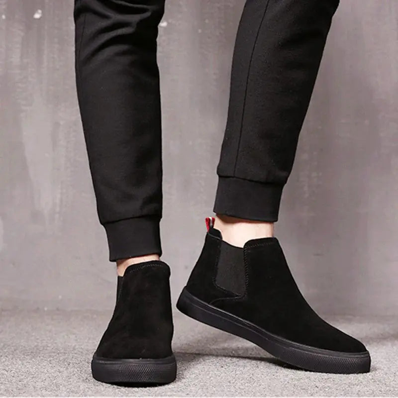Botas Chelsea de Cano Alto Masculinas - Couro Legítimo Casual