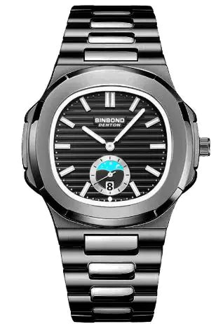 Relógio de Quartzo com Pulseira de Aço Retrô