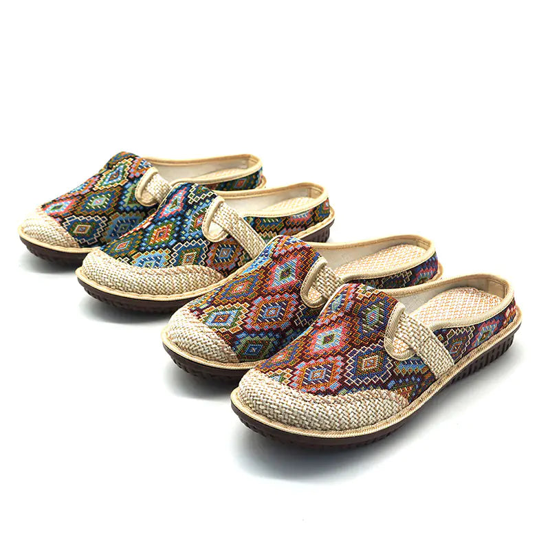 New Style Linen Slip-On Beijing Cloth Shoes for Women