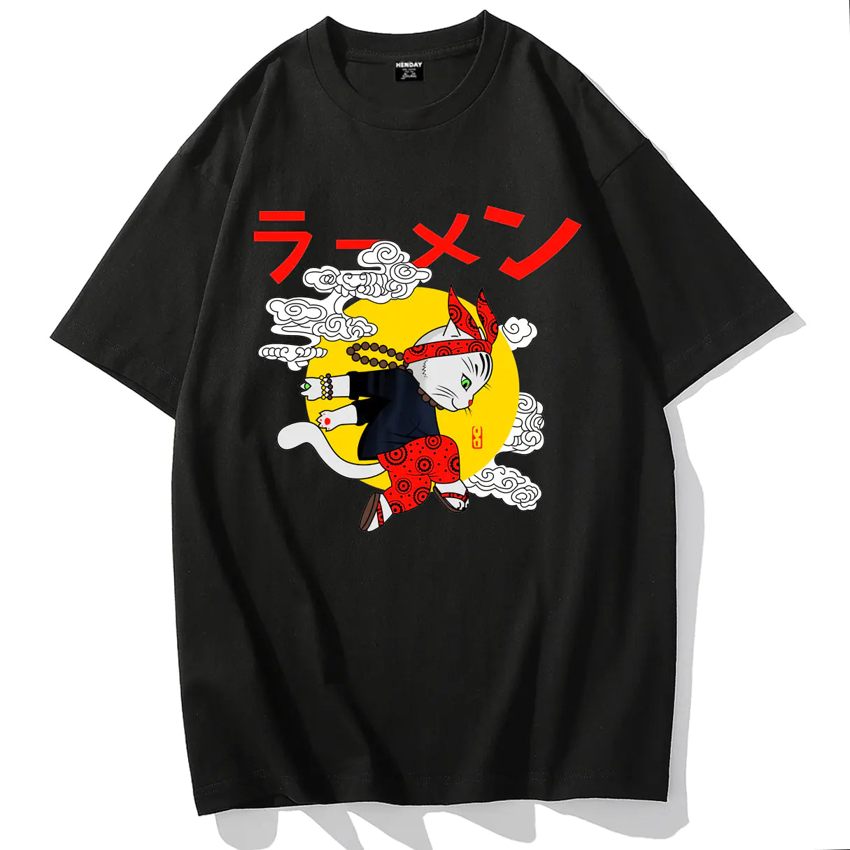 Camiseta Masculina de Algodão com Estampa de Hip-Hop - Manga Curta
