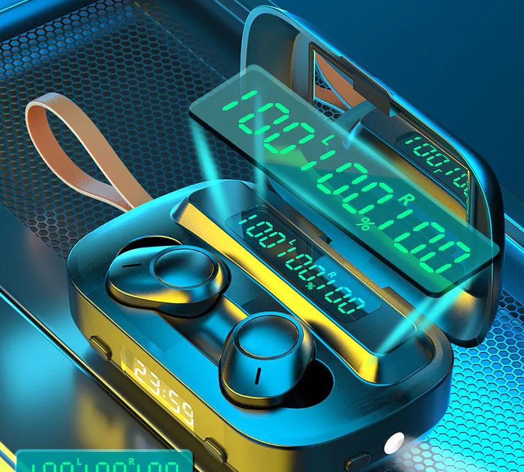 F9 Bluetooth TWS Earbuds with Touch Control and Display