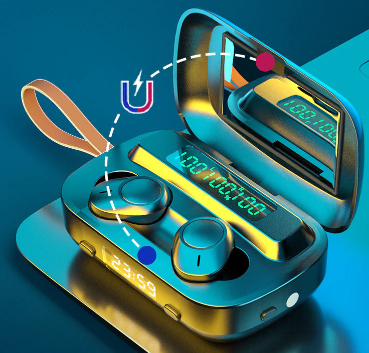 F9 Bluetooth TWS Earbuds with Touch Control and Display