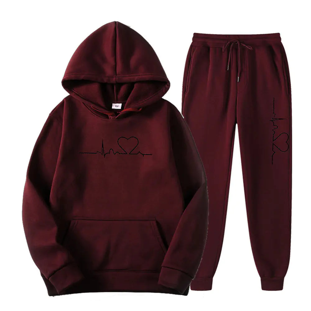 2023 Men's Fleece Sweatpants and Hoodie Set