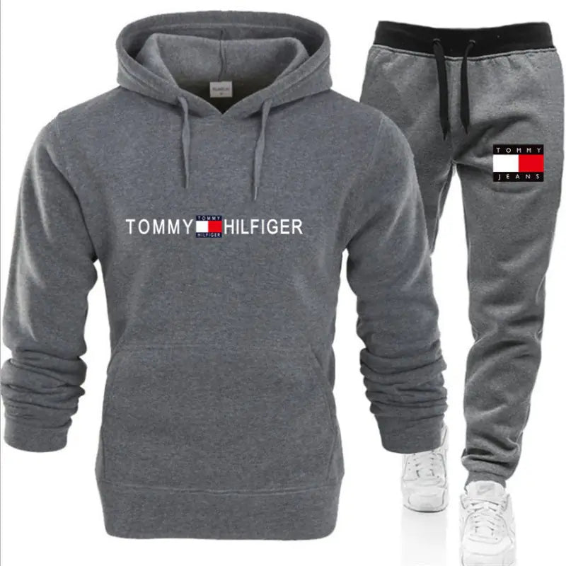 New Spring Autumn Men's Hoodie Set Casual Fashion
