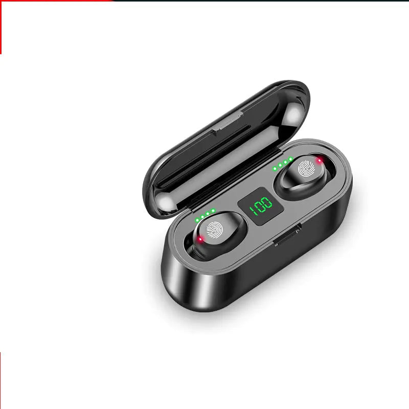 F9 Bluetooth TWS Earbuds with Touch Control and Display