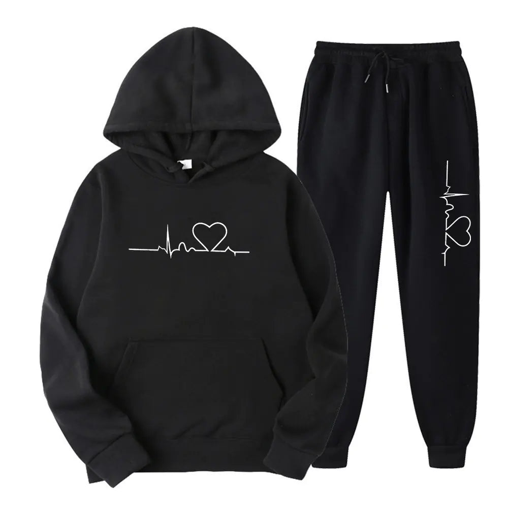 2023 Men's Fleece Sweatpants and Hoodie Set