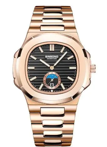 Relógio de Quartzo com Pulseira de Aço Retrô