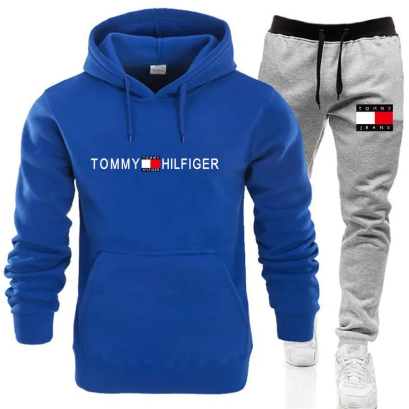 New Spring Autumn Men's Hoodie Set Casual Fashion