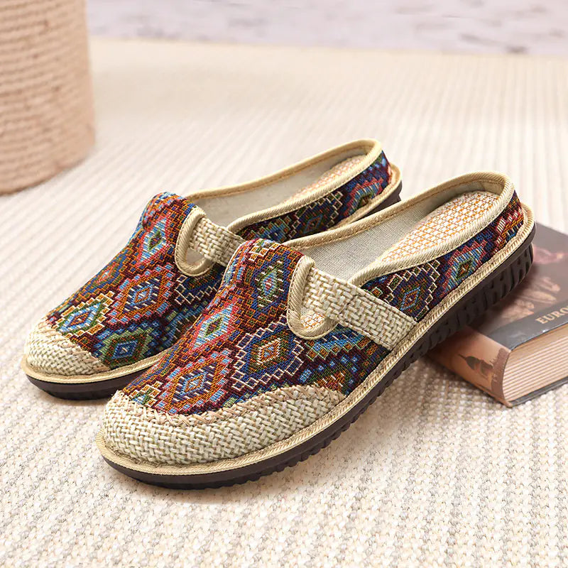 New Style Linen Slip-On Beijing Cloth Shoes for Women